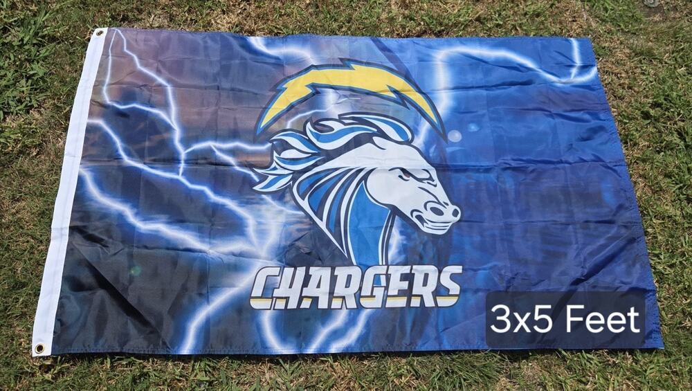 Los Angeles Chargers 3x5 Flag Retro Alternate Horse Lightning Bolt Fan Banner